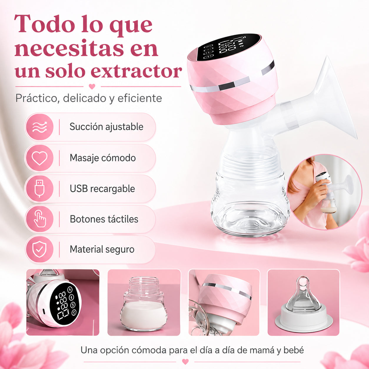 🩷EXTRACTOR PORTÁTIL DE LACTANCIA🍼 - IDEAL PARA MAMÁ🤱