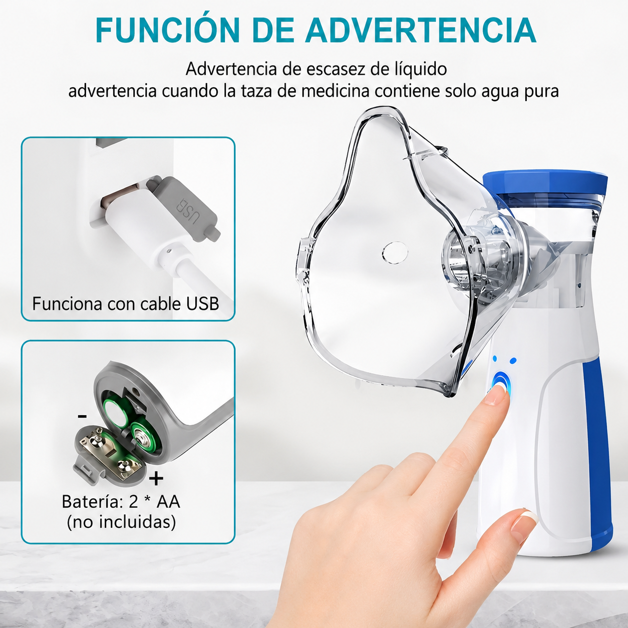 💙 NEBULIZADOR PORTÁTIL 🌿 Bienestar Respiratorio para Toda la Familia
