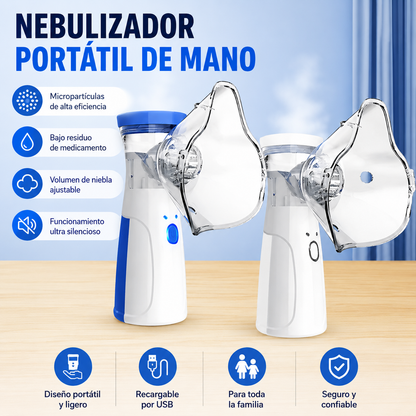 💙 NEBULIZADOR PORTÁTIL 🌿 Bienestar Respiratorio para Toda la Familia