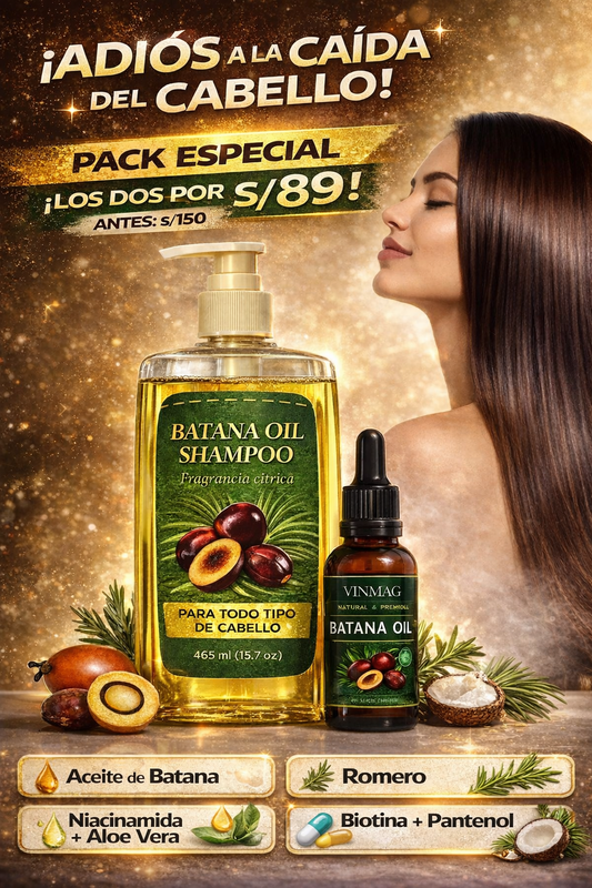 🔥 OFERTA HOY — SHAMPOO + ACEITE DE BATANA EN 1 SOLO TRATAMIENTO 💆‍♀️✨