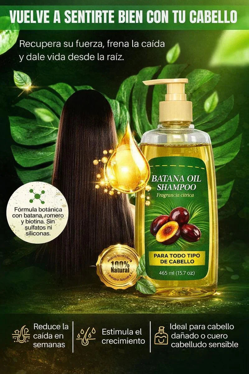🔥 OFERTA HOY — SHAMPOO + ACEITE DE BATANA EN 1 SOLO TRATAMIENTO 💆‍♀️✨