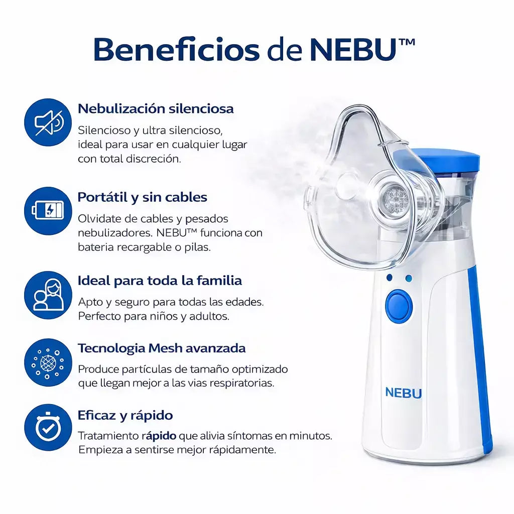 💙 NEBULIZADOR PORTÁTIL FAMILIAR 3 EN 1🌿  -  para usar en casa o de viaje