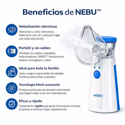 💙 NEBULIZADOR PORTÁTIL FAMILIAR 3 EN 1🌿  -  para usar en casa o de viaje