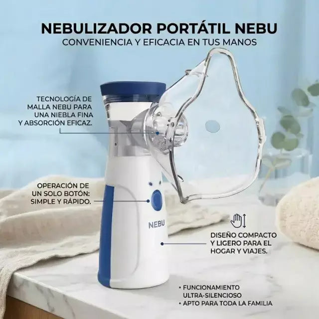 💙 NEBULIZADOR PORTÁTIL FAMILIAR 3 EN 1🌿  -  para usar en casa o de viaje